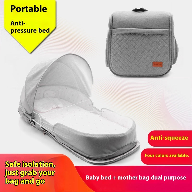 Portable anti-pressure bed with carrying bag